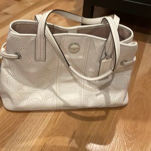 Coach winter white purse